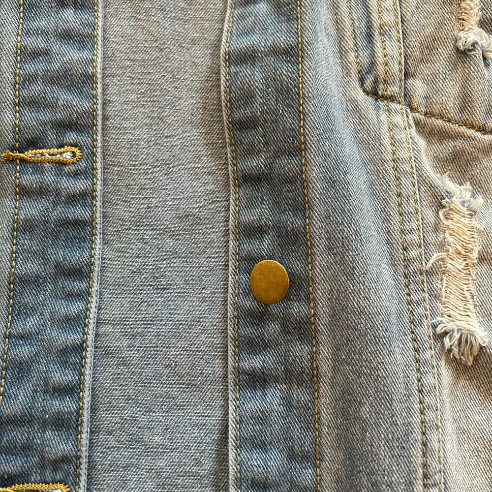 Distressed Denim Jacket - Picture 5 of 6